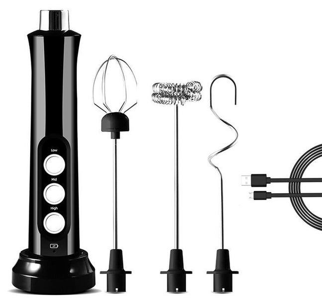 Handheld Electric Milk Frother - Black Carousel 1