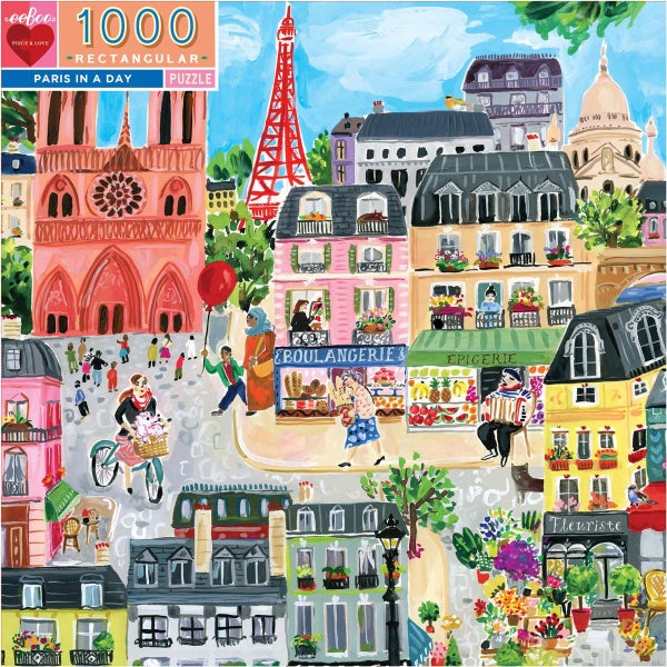 eeBoo: Paris In A Day (1000pc Jigsaw) Carousel 1