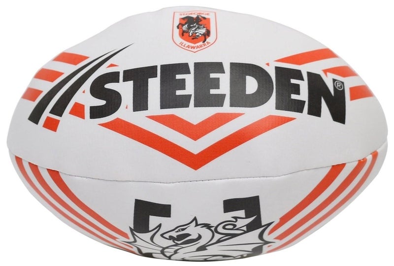 Steeden NRL Supporter Sponge Rugby League Ball - St. George Illawara Dragons... Carousel 1