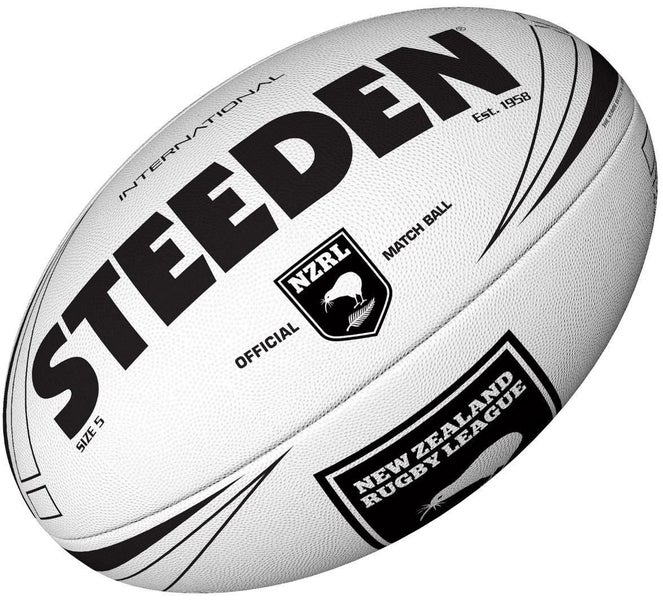 Steeden New Zealand Rugby League International Match Ball - Size 5 Carousel 1