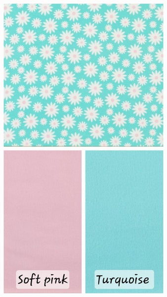 Pre-made Guinea Pig Turquoise & Pink Daisy Set – 6 Piece Set for Your Piggies Carousel 10