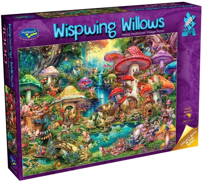 Wispwing Willows: Merry Mushroom Village Picnic - Puzzle (1000pc Jigsaw) Carousel 1