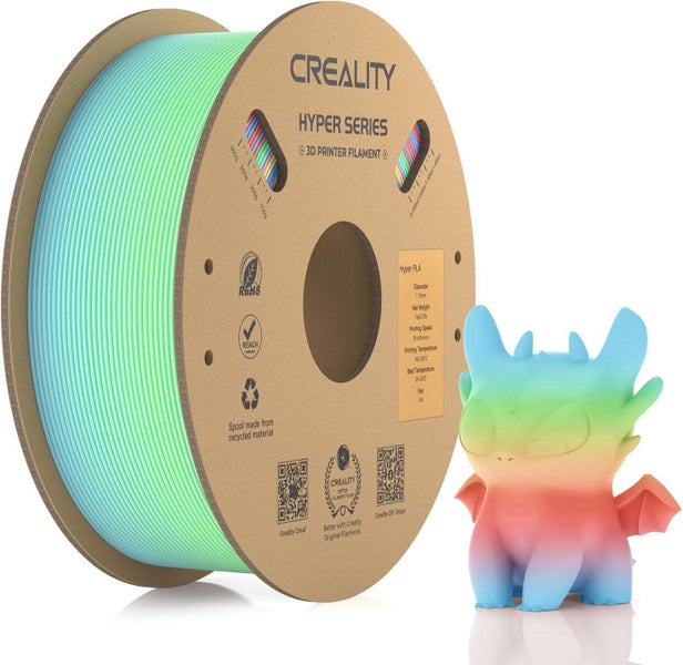 Creality Hyper PLA Filament Rainbow Wild Blossom-Long Gradient 1.75 1kg Carousel 1
