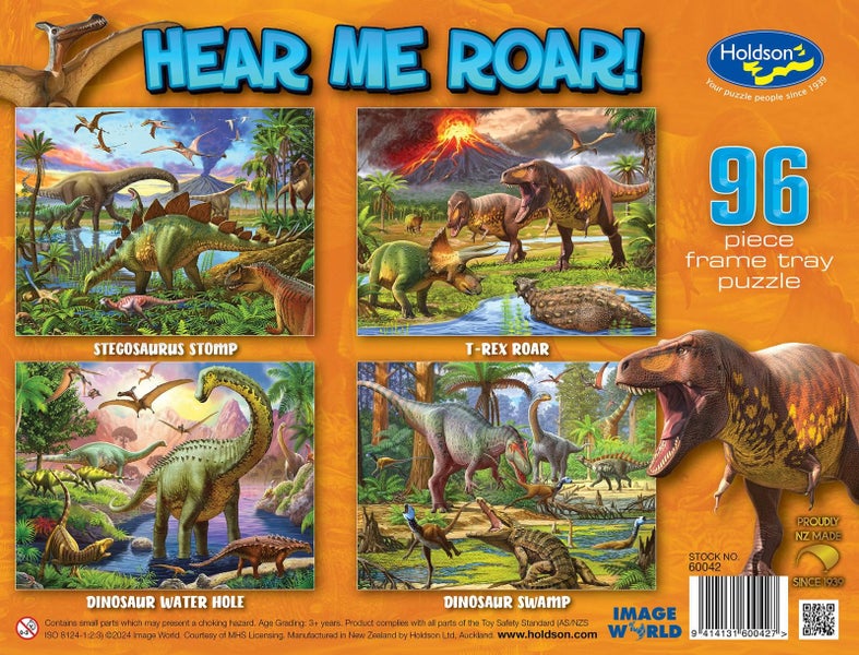 Holdson: Hear Me Roar - Frame Tray Puzzles (4x96pc Jigsaws) Carousel 1