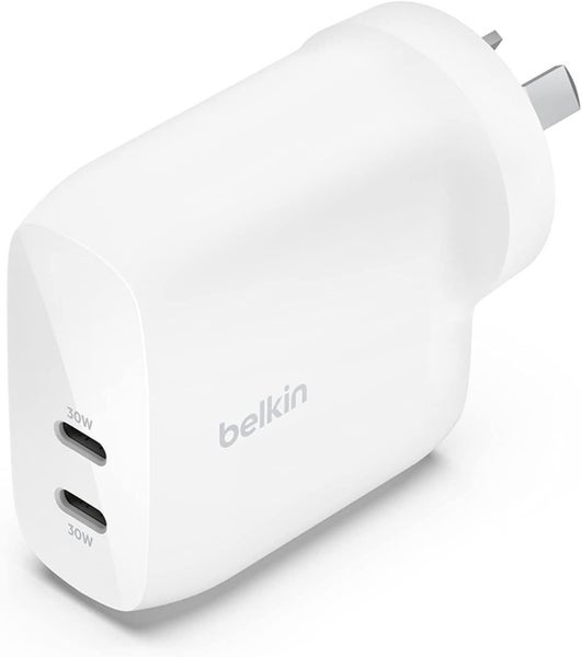 Belkin BoostCharge Pro Dual USB-C Wall Charger with PPS 60W Carousel 1