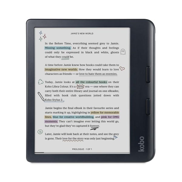 Kobo Libra Colour 7" E-Ink Colour Display with Stylus 2 Compatability &... Carousel 1