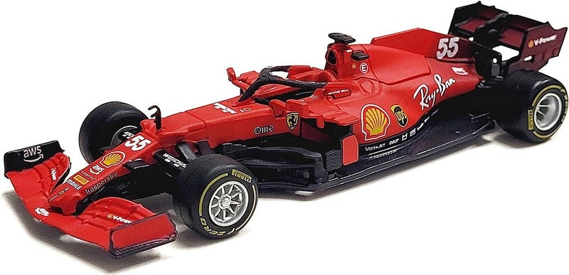 Bburago: 1:43 Diecast Vehicle - Ferrari Racing (SF21 #55 Carlos Sainz) Carousel 1