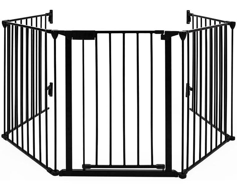 Pet Isolation Door Fireplace Fence - Black Carousel 1