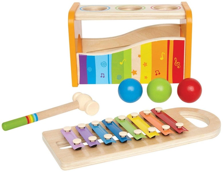 Hape: Wooden Pound and Tap Bench Carousel 1