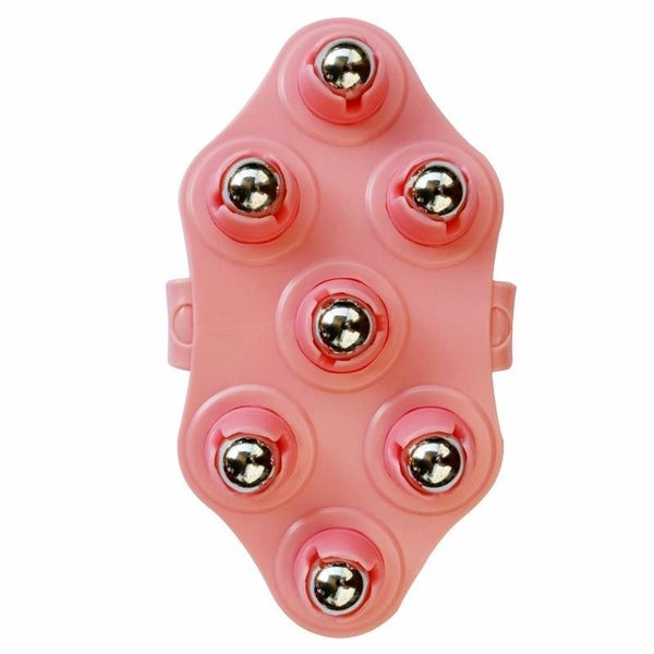 5-Element Meridian Brush Lymphatic Roller Massager Pink Carousel 1