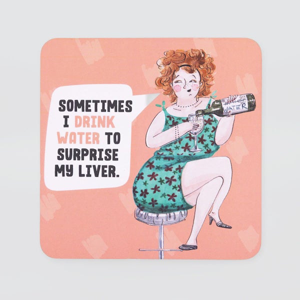 Funny Coaster - 'Surprise my Liver' Carousel 1