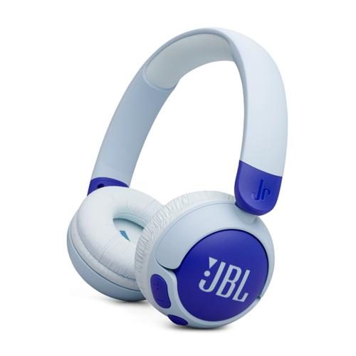 JBL JR 320BT Wireless On-Ear Headphones for Kids - Blue Microphone - Safe Sound Carousel 1