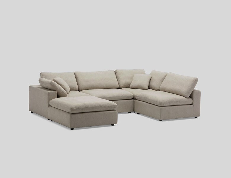 Fabric Sofa Sectional Set Feather Stuffed Carousel 2