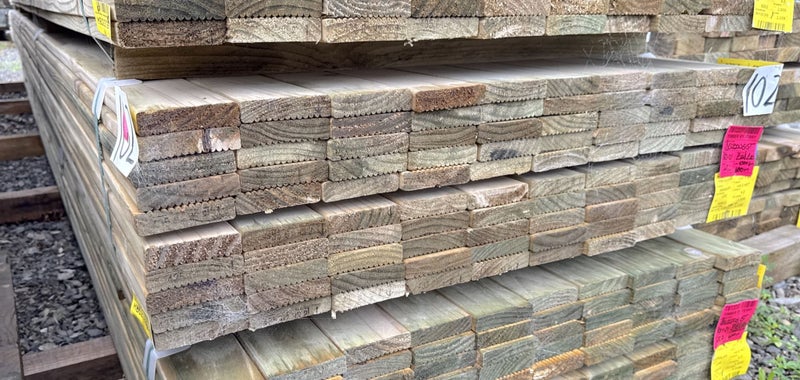PINE DECKING, 88 x 21mm, REGULAR, GRIPTREAD, H3.2 TREATED - 600m - TBT223164449173111297110