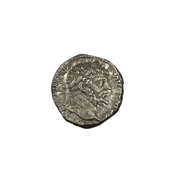 Ancient ROME Roman Silver Denarius Septimius Severus laureate Bust Rev Victory Carousel 1