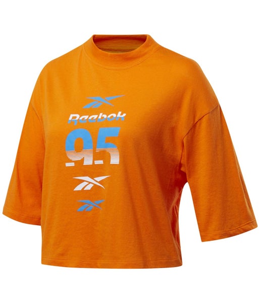 Reebok Womens 95 Crop Graphic T-Shirt Carousel 1