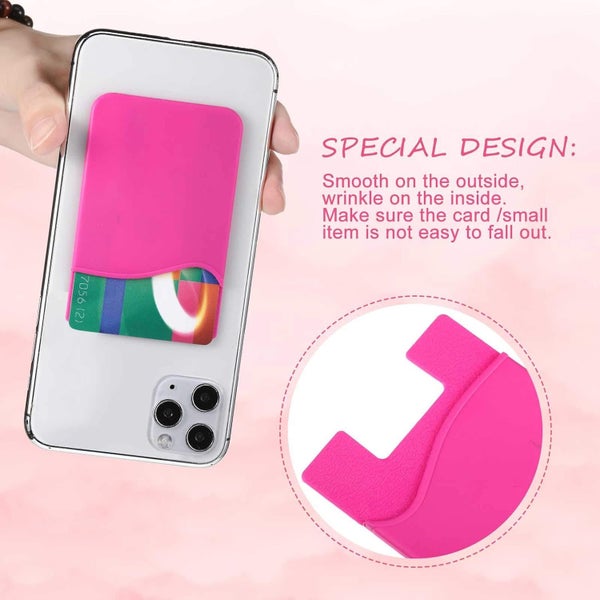 Silicone Credit Card Phone Holder - Fushia Carousel 2