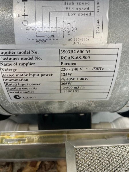 Kitchen Rangehood (600mm wide) Carousel 3