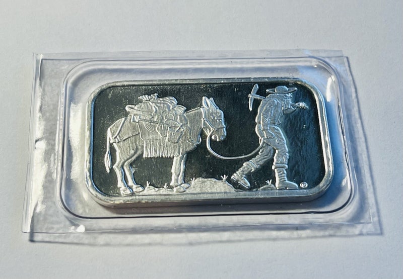 1 oz Silvertowne Prospector .999 Fine Silver Bars BU Carousel 1