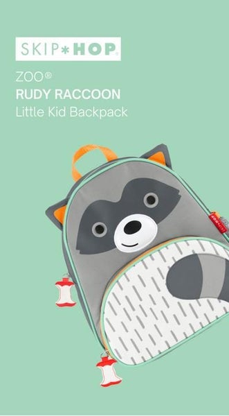Skip Hop: Zoo Little Kid Backpack - Raccoon Carousel 4