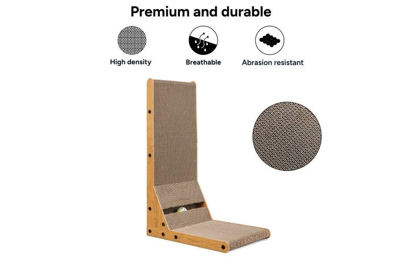 Pawever Pets Wall Mount Cat Scratcher with Ball Toy Carousel 5