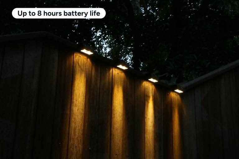 Solar LED Fence Lights (8 Pack) Carousel 2