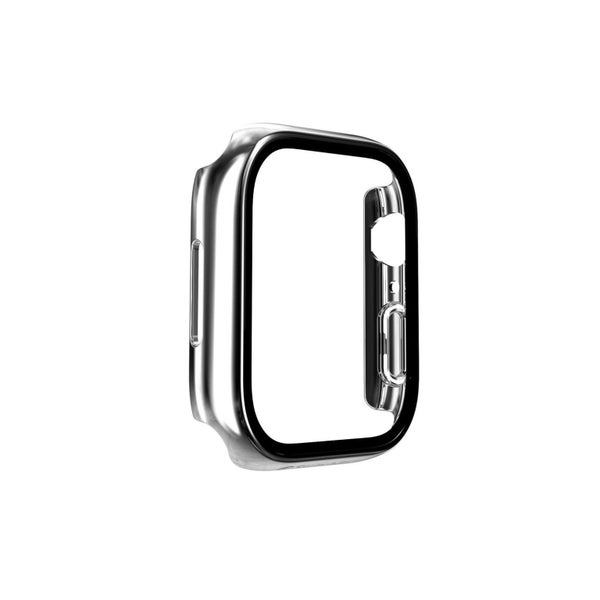SwitchEasy Hybrid Tempered Glass Hybrid Apple Watch Case 45mm - Silver Carousel 5