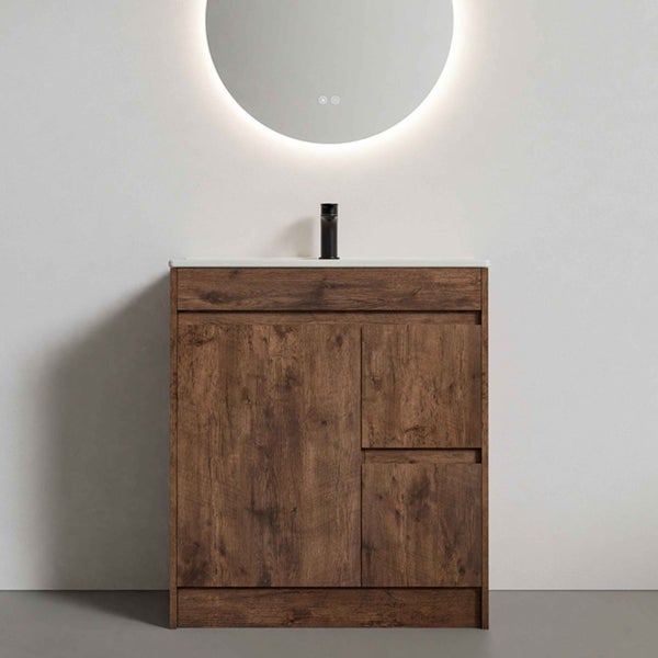 750mm Plywood Floor Standing Vanity Rosewood Carousel 1