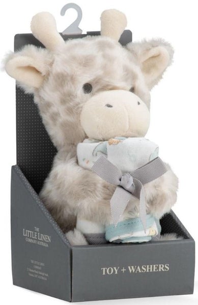 Little Linen: Plush Toy & Washers - Savanna Giraffe Carousel 4