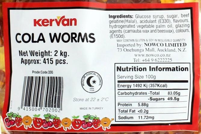 Kervan: Cola Worms Bulk Bag - 2kg Carousel 2