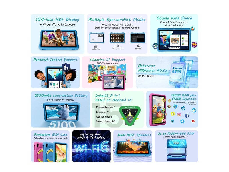 Oscal Pad 60 Kids (128GB / 4GB RAM) - Candy Pink Carousel 5