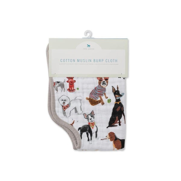 Little Unicorn: Muslin Burp Cloth - Woof Carousel 2