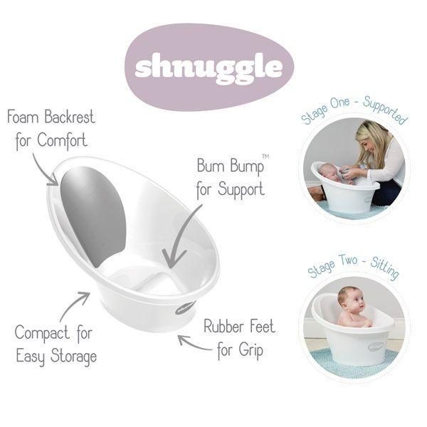 Shnuggle: Baby Bath - White Carousel 5