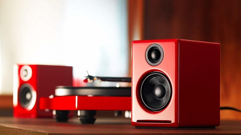 Audioengine A2+ Wireless Speakers Hi-Res Audio Bluetooth Bookshelf Speakers Red Carousel 5