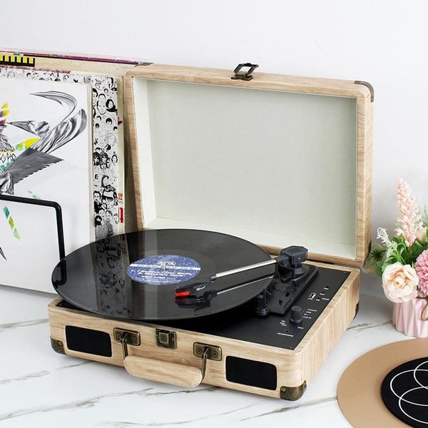 Portable Bluetooth Three-Speed Record Player with Built-in Stereo Speaker -... Carousel 2