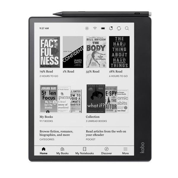 Kobo Elipsa 2E E-Reader 10.3" and Stylus Black Bundle Carousel 2