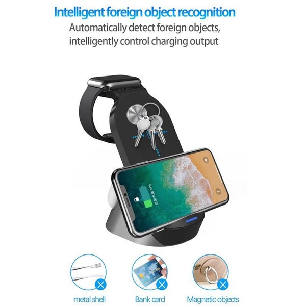 15W 3-in-1 Qi Fast Wireless Charger - (Black) Carousel 5