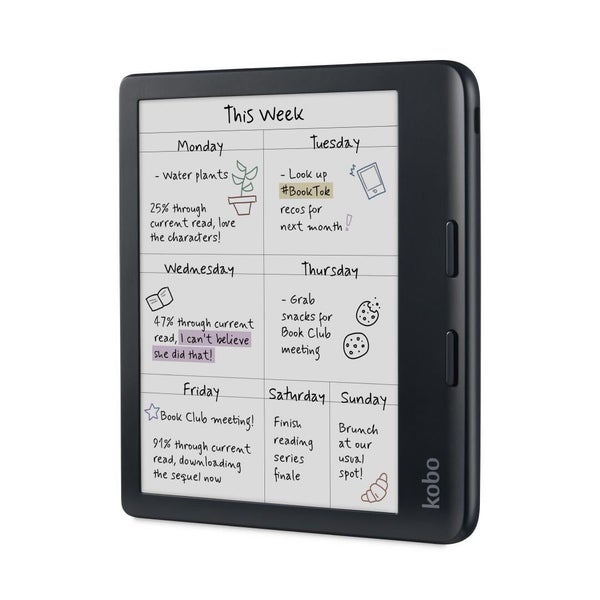 Kobo Libra Colour 7" E-Ink Colour Display with Stylus 2 Compatability &... Carousel 2