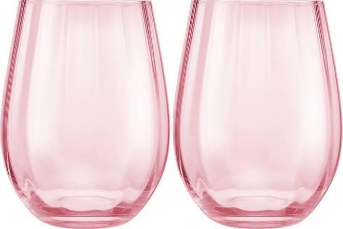 Maxwell & Williams: Wicked Pink Goes Good With Green Ribbed Stemless Glass... Carousel 2