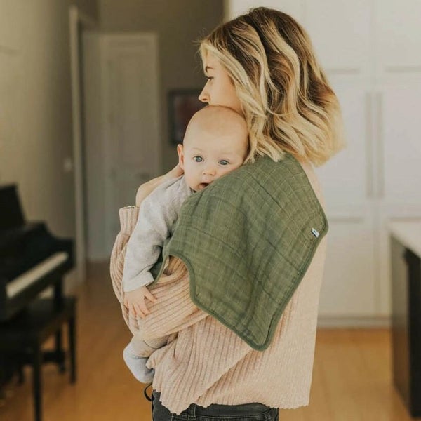 Little Unicorn: Muslin Burp Cloth - Fern Carousel 4