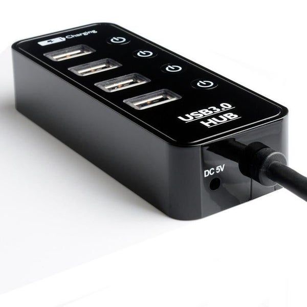 4-Port Super Speed USB-3.0 Hub - Black Carousel 5