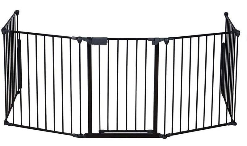 Pet Isolation Door Fireplace Fence - Black Carousel 2