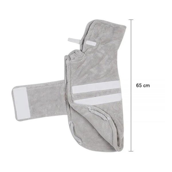 Petswol: Quick Drying Pet Bathrobe - Grey (M) Carousel 2
