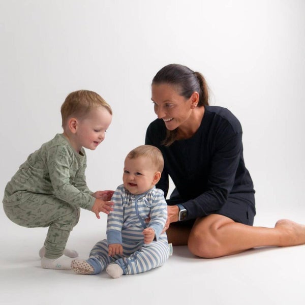 Woolbabe: Pyjama Suit - Glacier (0-3 Months) Carousel 5