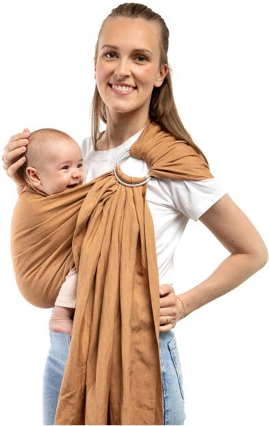 Boba: Linen Ring Sling - Rye Carousel 2