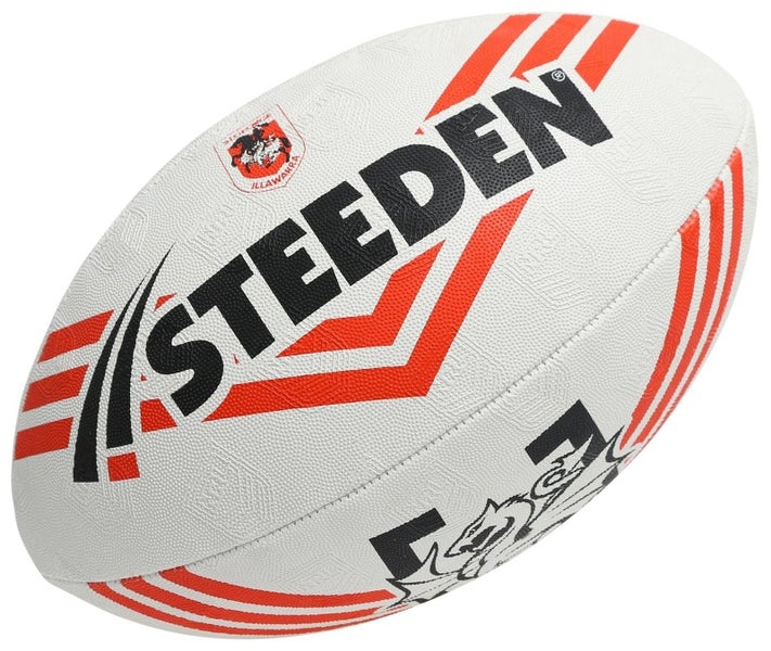 Steeden NRL Supporter Rugby League Ball - St. George Illawara Dragons - Size 5 Carousel 2
