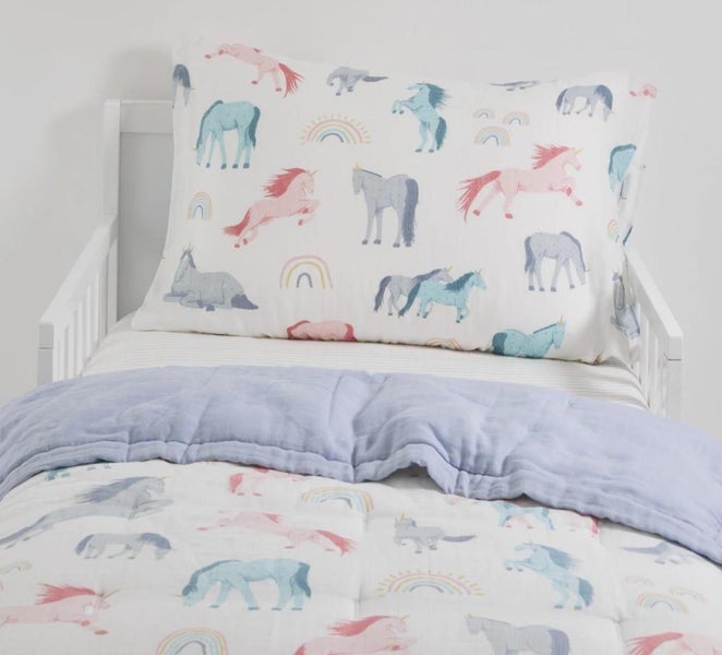Little Unicorn: Toddler Bedding Set - Unicorns Carousel 2