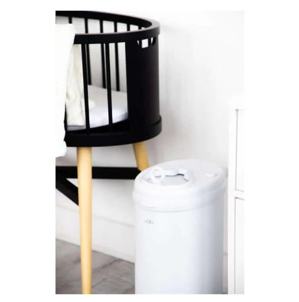 Ubbi Nappy Pail - Matte White Carousel 4