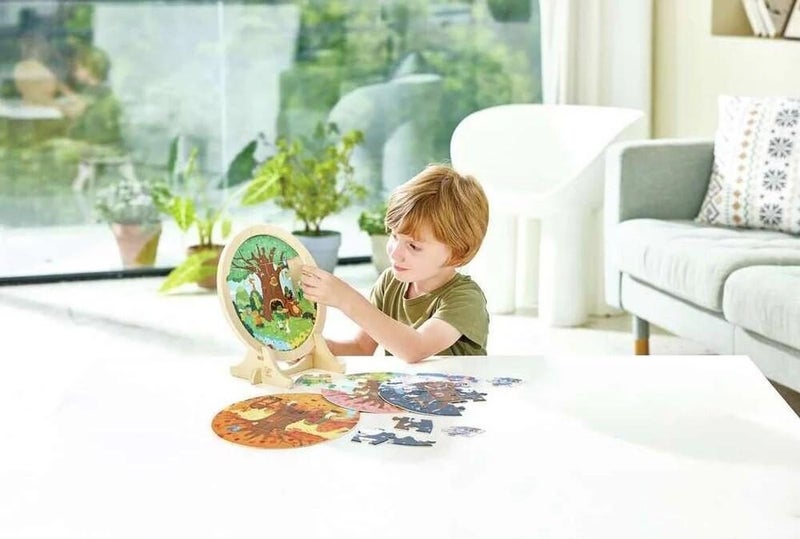 Hape: 4-Seasons Layer - 60pc Puzzle Carousel 2