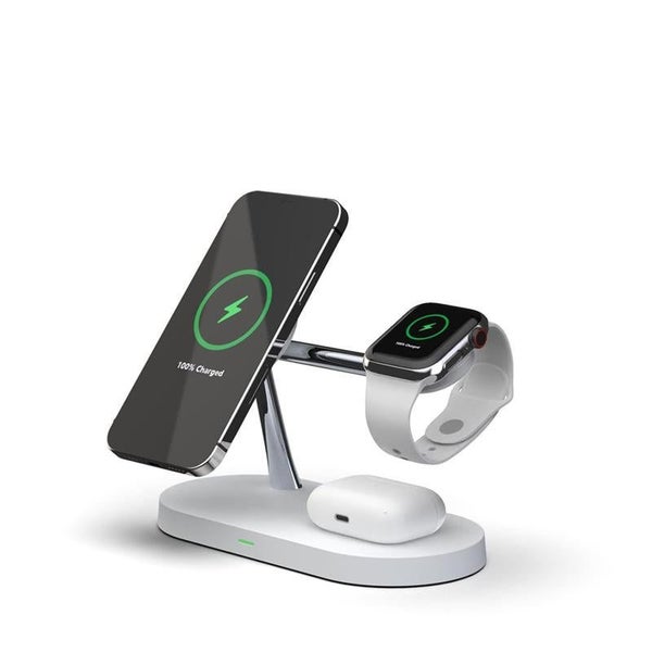 3-in-1 15W Magnetic Wireless Charger - White Carousel 2
